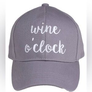 C.C Wine O'Clock Baseball Cap- Gray